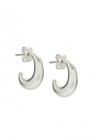 Lucky Brand Small Hoop Women's Earrings Silver | South Africa-UGP790482