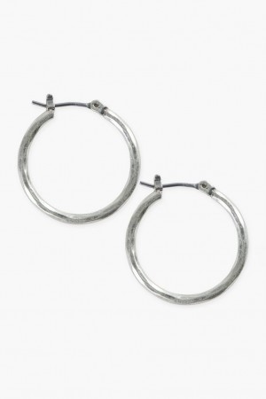 Lucky Brand Small Silver Women's Hoop Silver | South Africa-LZQ567810