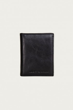 Lucky Brand Smooth Leather L-fold Men's Wallet Black | South Africa-DOA852396