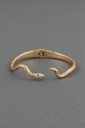 Lucky Brand Snake Hinge Cuff Women's Bracelet Gold | South Africa-EYI269810