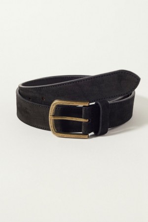 Lucky Brand Suede Men's Belts Black | South Africa-EJL286071