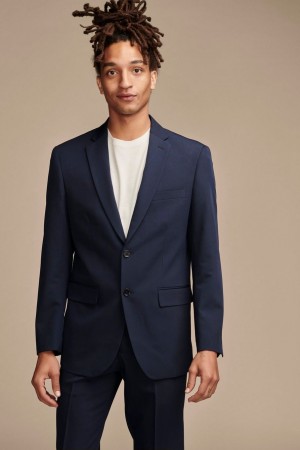 Lucky Brand Suit Separate 4-way Stretch Men's Blazer Dark Blue | South Africa-PQX145926