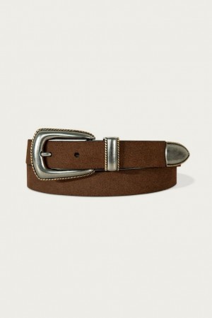 Lucky Brand Western Suede Women's Belts Red / Copper | South Africa-LMC014236