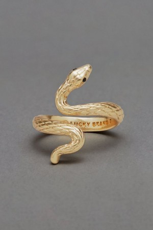 Lucky Brand Wrap Around Snake Women's Ring Gold | South Africa-ARD569183