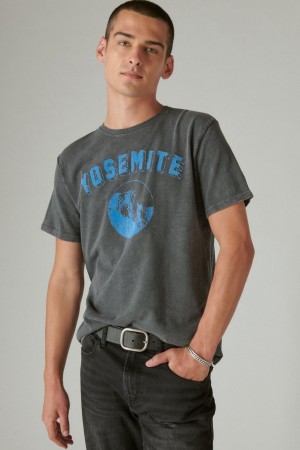 Lucky Brand Yosemite Men's T-Shirts Black | South Africa-ZEM794368