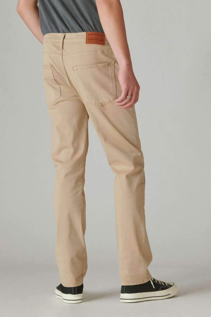 Lucky Brand 223 Straight Sateen Stretch Men's Jeans Khaki | South Africa-JAZ089236