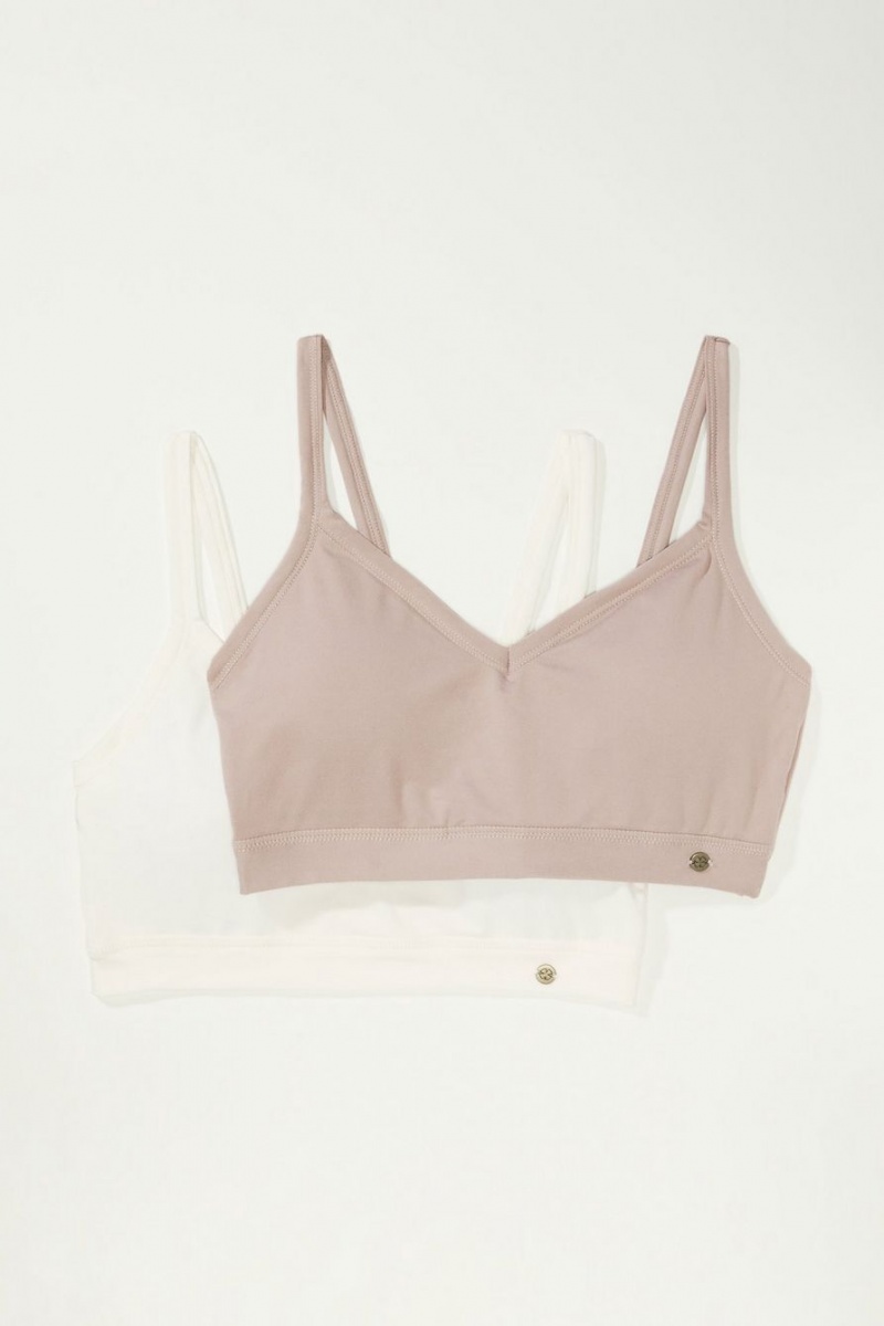 Lucky Brand 2pk Everyday Lucky Women\'s Bra Light Beige | South Africa-OUE157409