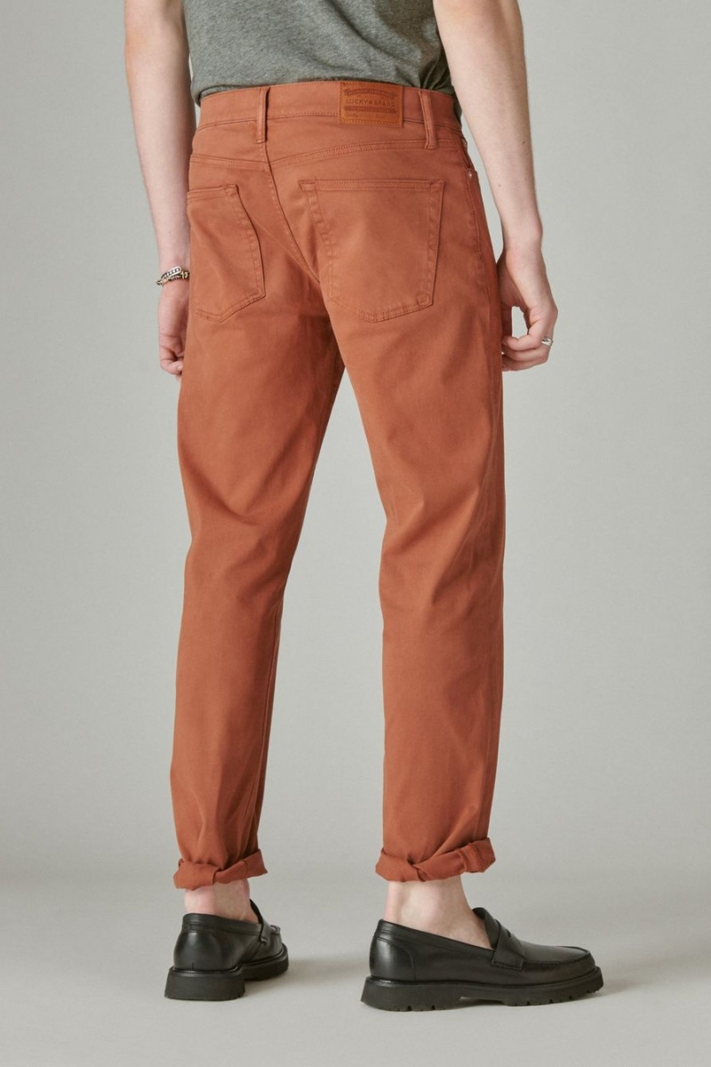 Lucky Brand 363 Straight Sateen Stretch Men's Jeans Orange | South Africa-FWH972358