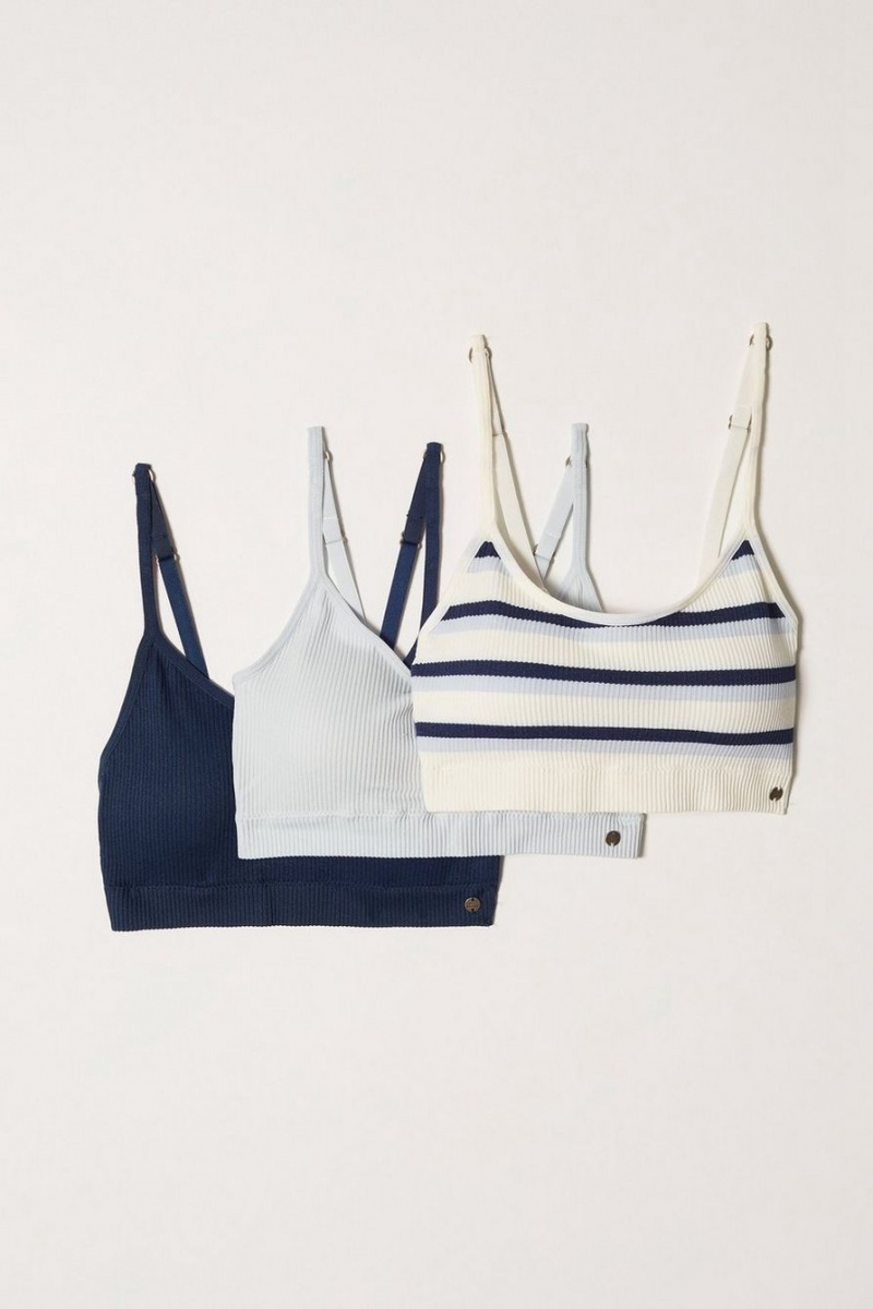 Lucky Brand 3 Pack Seamless Multi Stripe Set Women\'s Bra Multicolor | South Africa-LKA523907