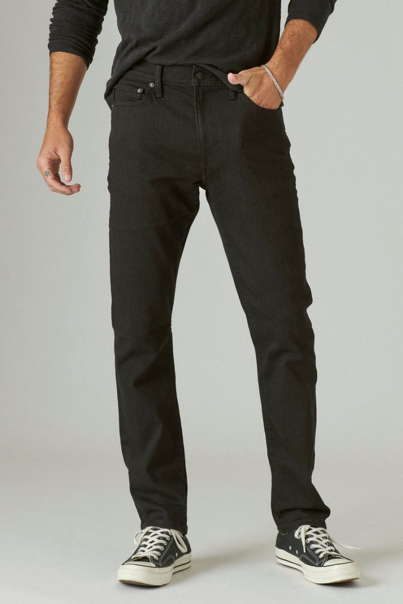 Lucky Brand 410 Athletic Straight Advanced Stretch Men's Jeans Black | South Africa-FHD246980