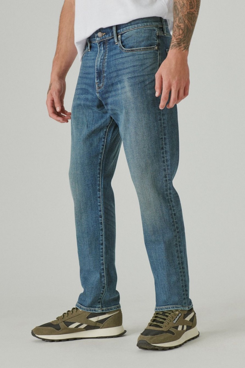 Lucky Brand 410 Athletic Straight Coolmax Stretch Men's Jeans Blue | South Africa-YPQ810953