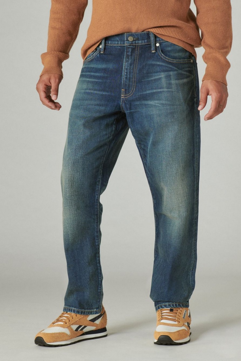 Lucky Brand 410 Athletic Straight Guinness Men\'s Jeans Blue | South Africa-AEV802631