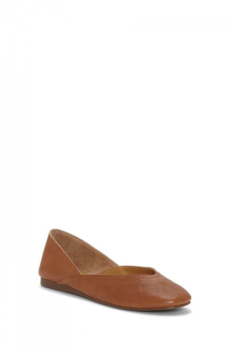 Lucky Brand Alba Leather Women\'s Flats Light Brown | South Africa-ZOV512480