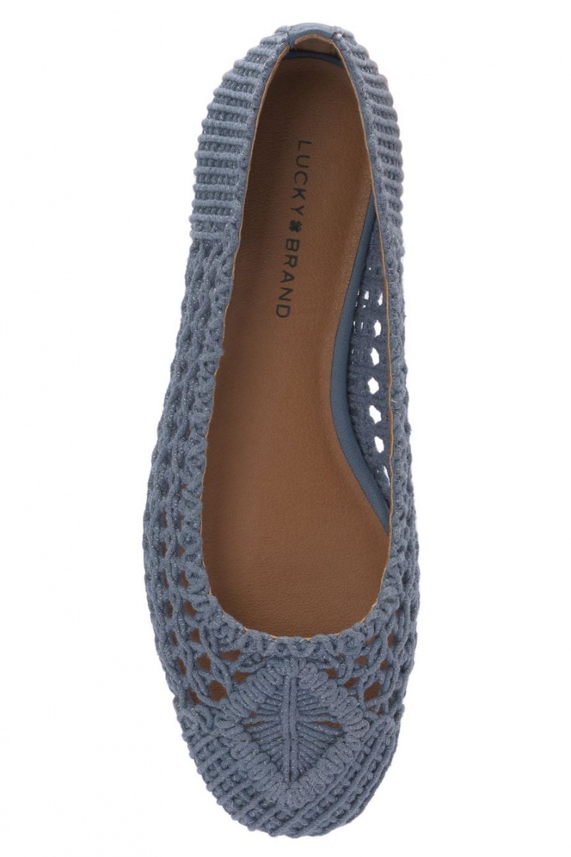 Lucky Brand Avelly Macrame Women's Flats Blue | South Africa-HQU091538