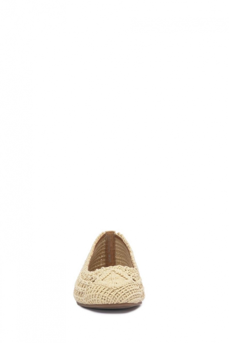 Lucky Brand Avelly Macrame Women's Flats Light Beige | South Africa-ISK789510