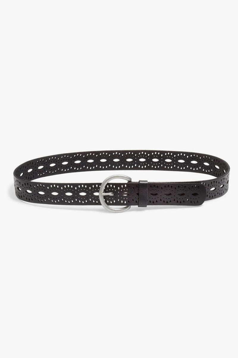 Lucky Brand Beachwood Cutout Women\'s Belts Black | South Africa-RSY089673