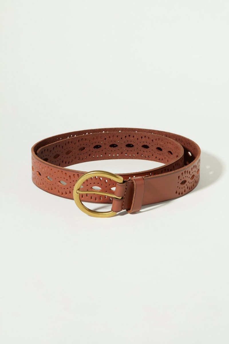 Lucky Brand Beachwood Cutout Women's Belts Brown | South Africa-QYA403517