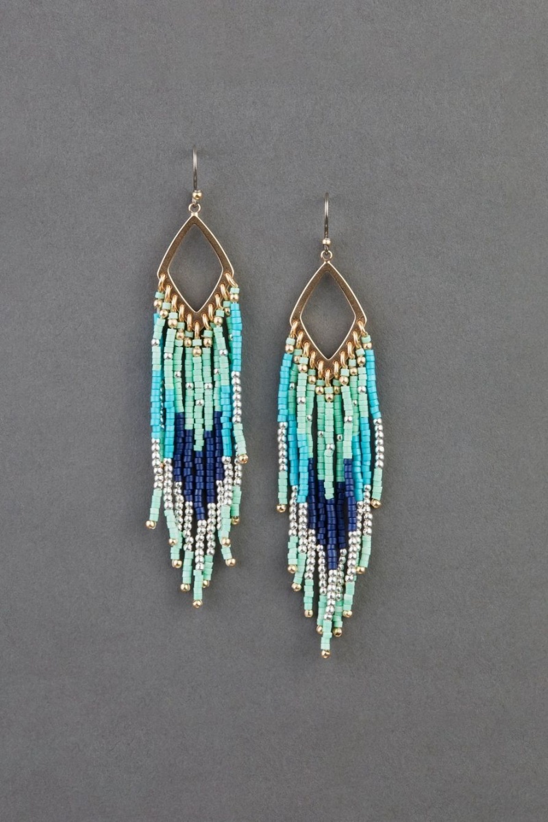 Lucky Brand Beaded Statement Drop Women\'s Earrings Multicolor | South Africa-DRT659038