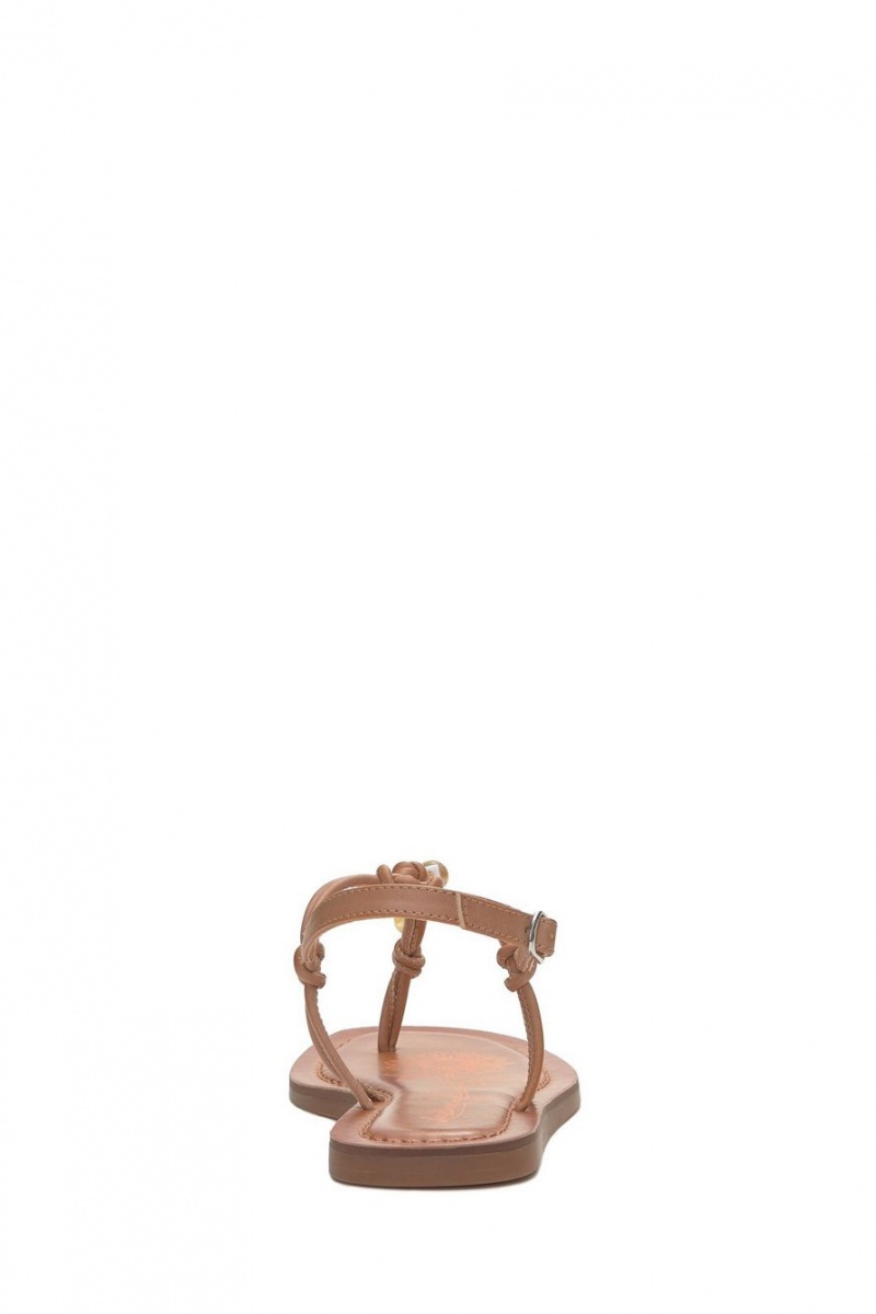 Lucky Brand Beiwen Strappy Shell Women's Sandals Brown | South Africa-REQ721850