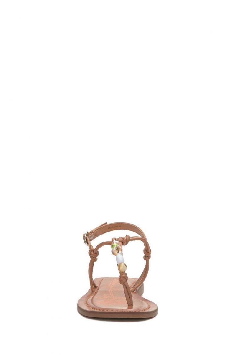 Lucky Brand Beiwen Strappy Shell Women's Sandals Brown | South Africa-REQ721850