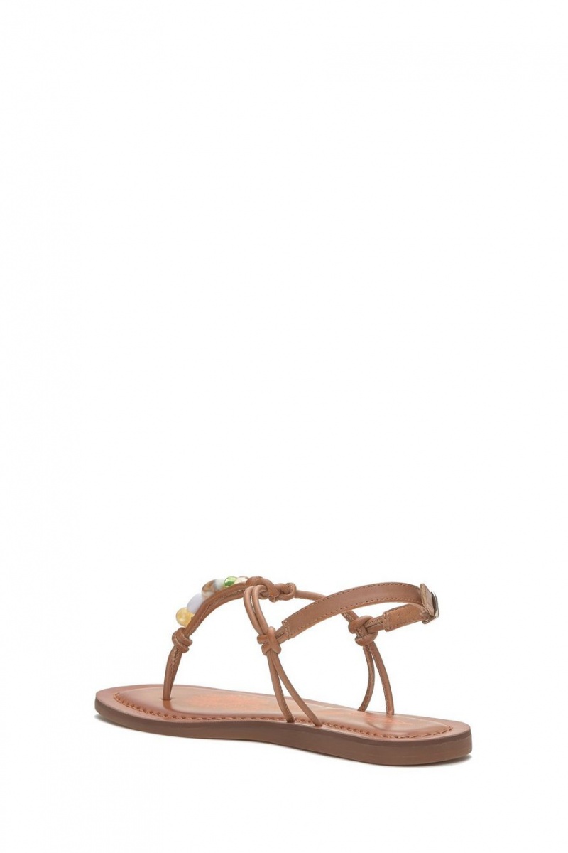 Lucky Brand Beiwen Strappy Shell Women's Sandals Brown | South Africa-REQ721850