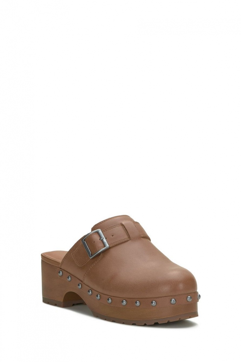 Lucky Brand Belvy Studded Women\'s Clogs Dark Beige | South Africa-ZSG291754