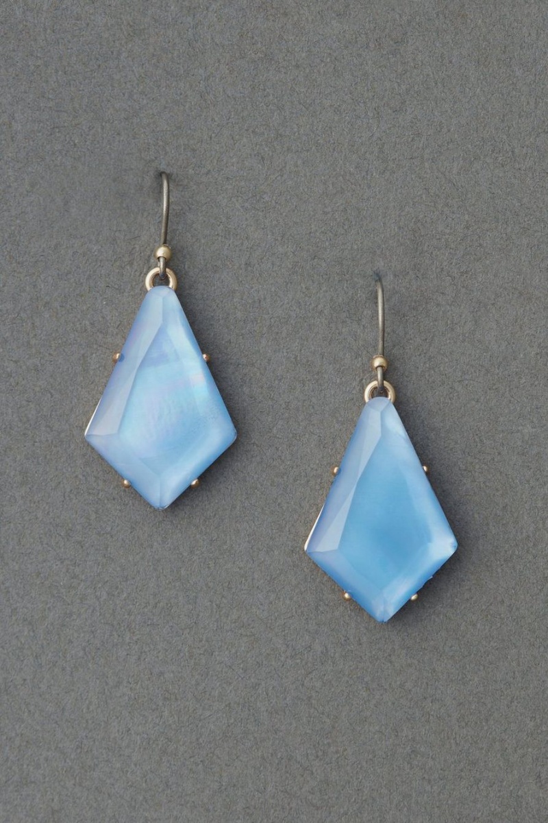 Lucky Brand Blue Stone Drop Women\'s Earrings Gold | South Africa-QIZ342870