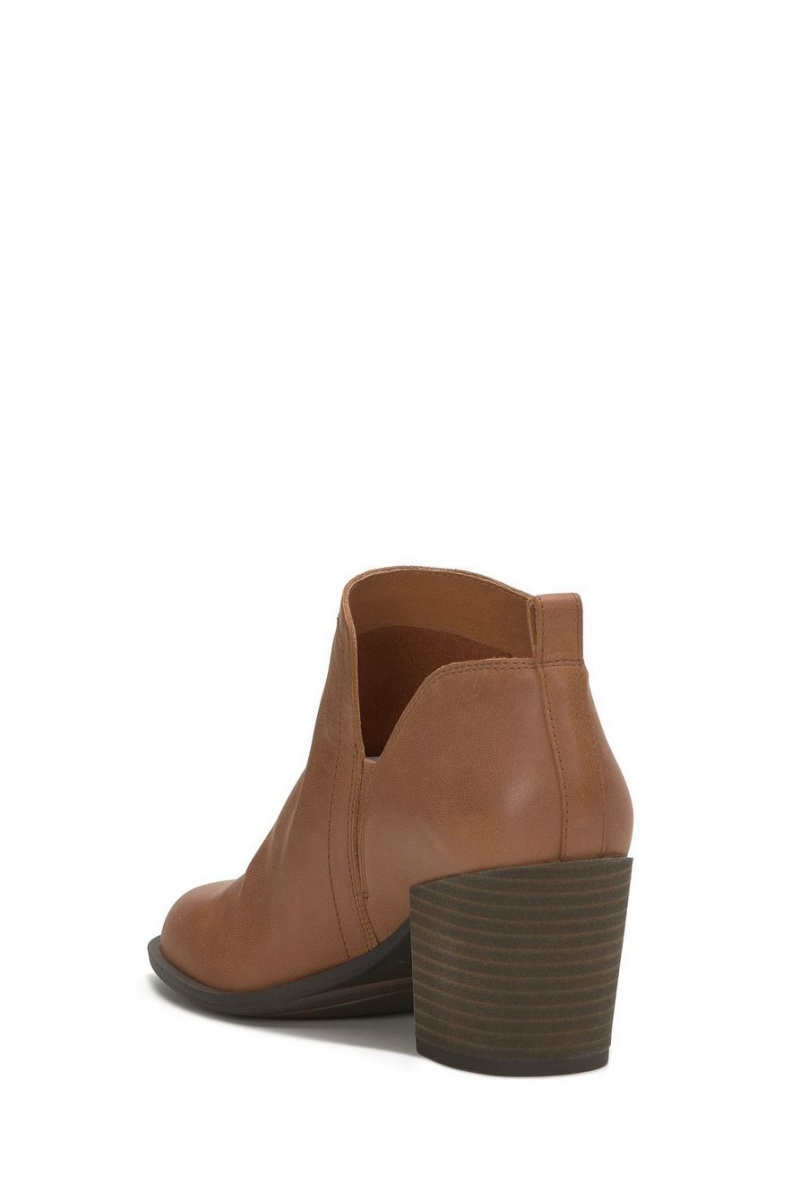 Lucky Brand Branndi Heeled Women's Bootie Dark Beige | South Africa-GTY539087