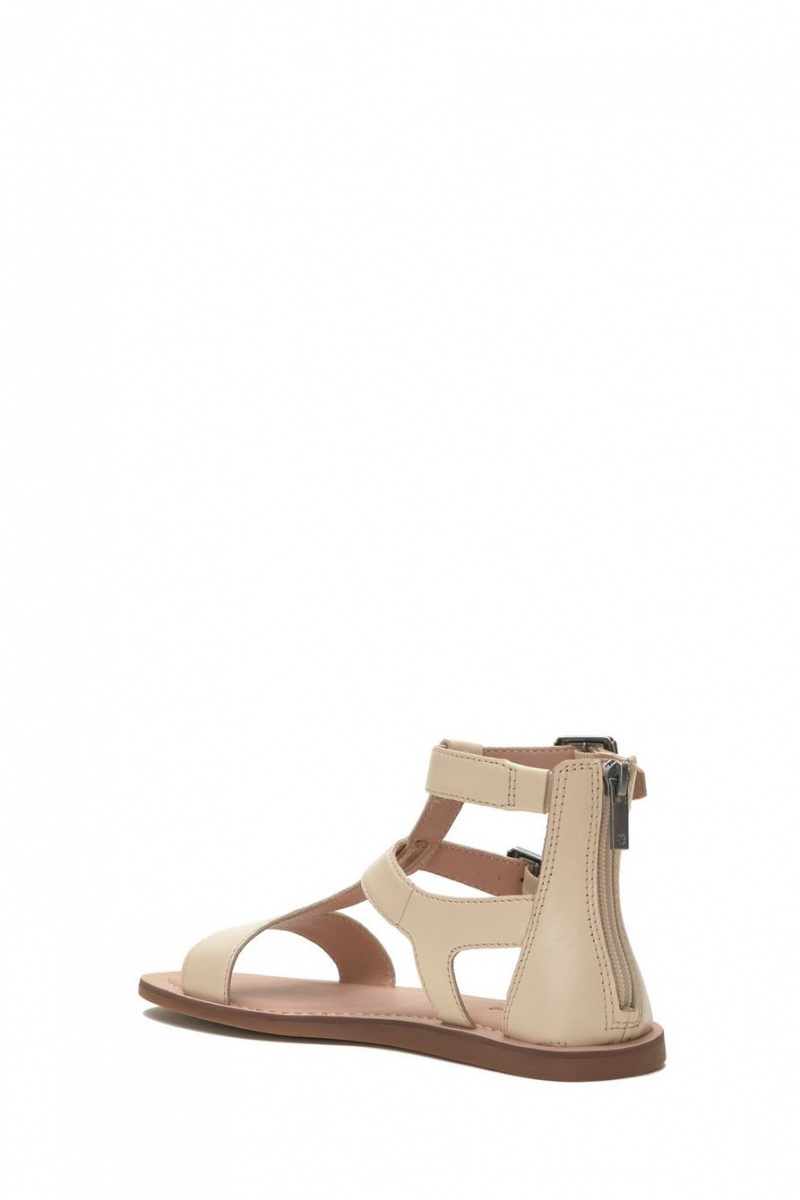 Lucky Brand Brelin Buckle Women's Sandals Beige | South Africa-KHO968731