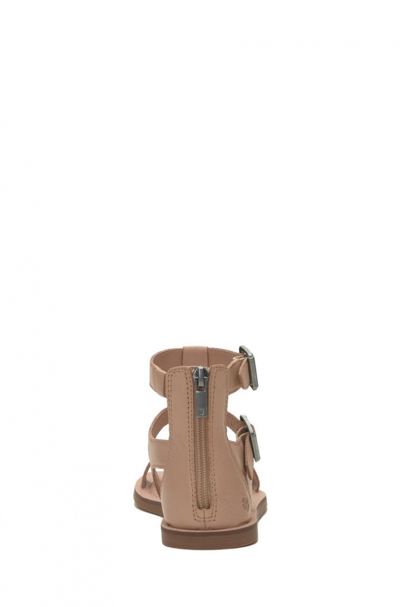 Lucky Brand Brelin Buckle Women's Sandals Beige | South Africa-JSU261308