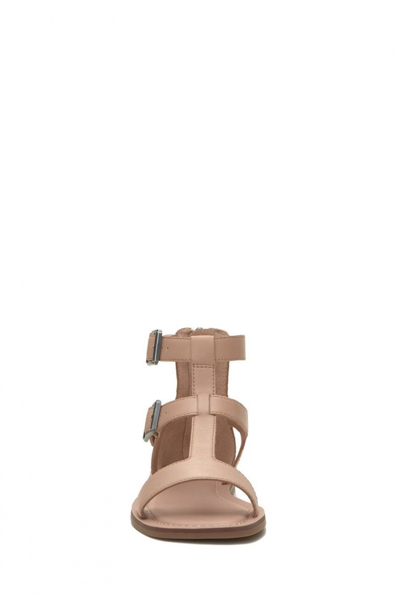 Lucky Brand Brelin Buckle Women's Sandals Beige | South Africa-JSU261308