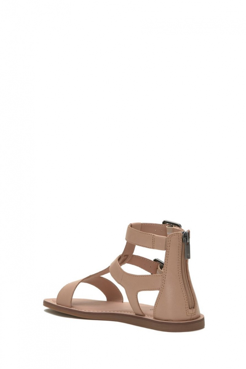 Lucky Brand Brelin Buckle Women's Sandals Beige | South Africa-JSU261308