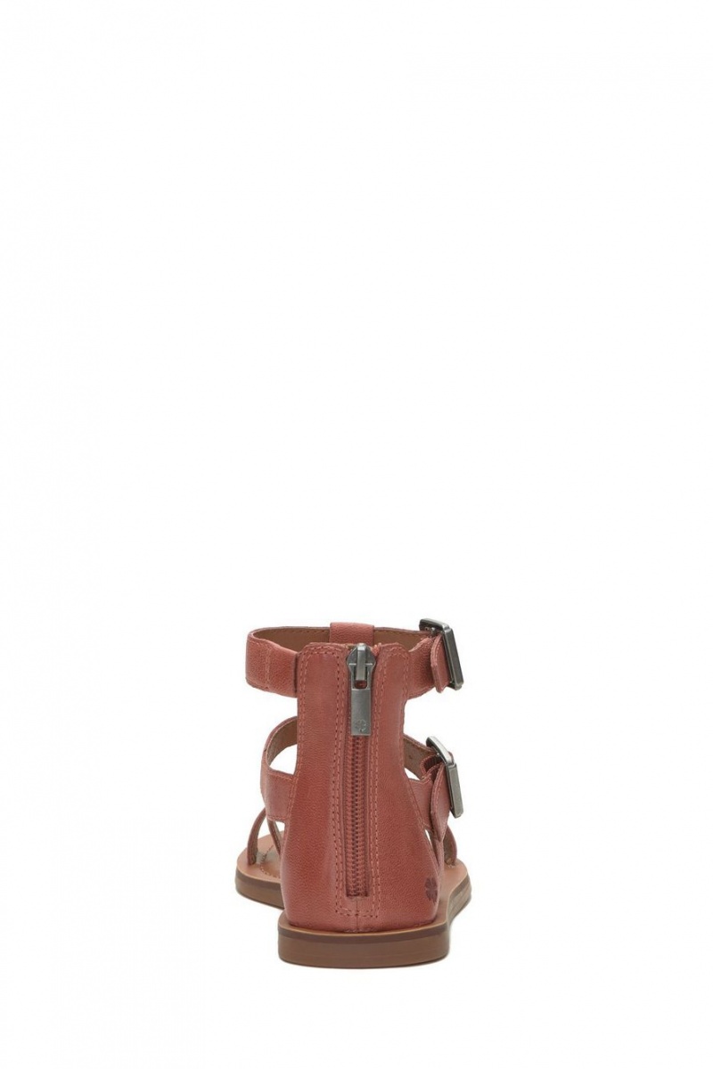 Lucky Brand Brelin Buckle Women's Sandals Light Red | South Africa-ROS509316