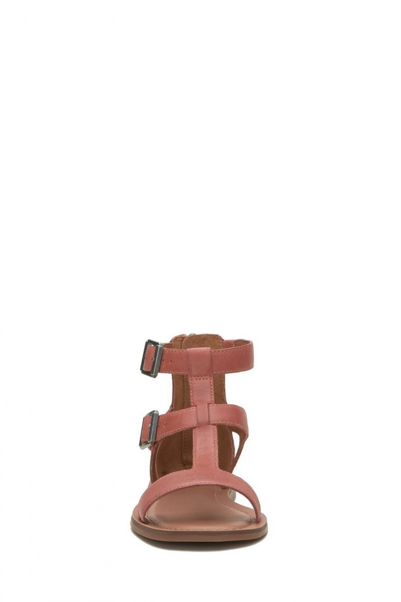 Lucky Brand Brelin Buckle Women's Sandals Light Red | South Africa-ROS509316