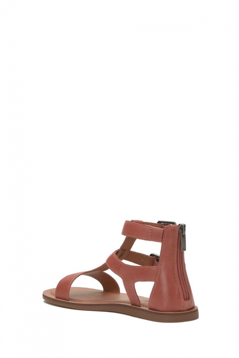 Lucky Brand Brelin Buckle Women's Sandals Light Red | South Africa-ROS509316