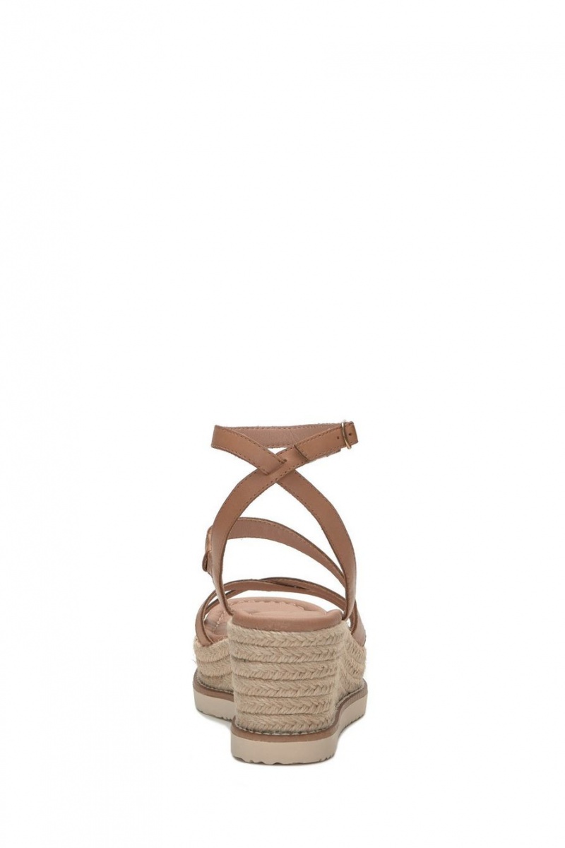 Lucky Brand Carolie Espadrille Women's Wedge Sandals Brown | South Africa-EOQ186437