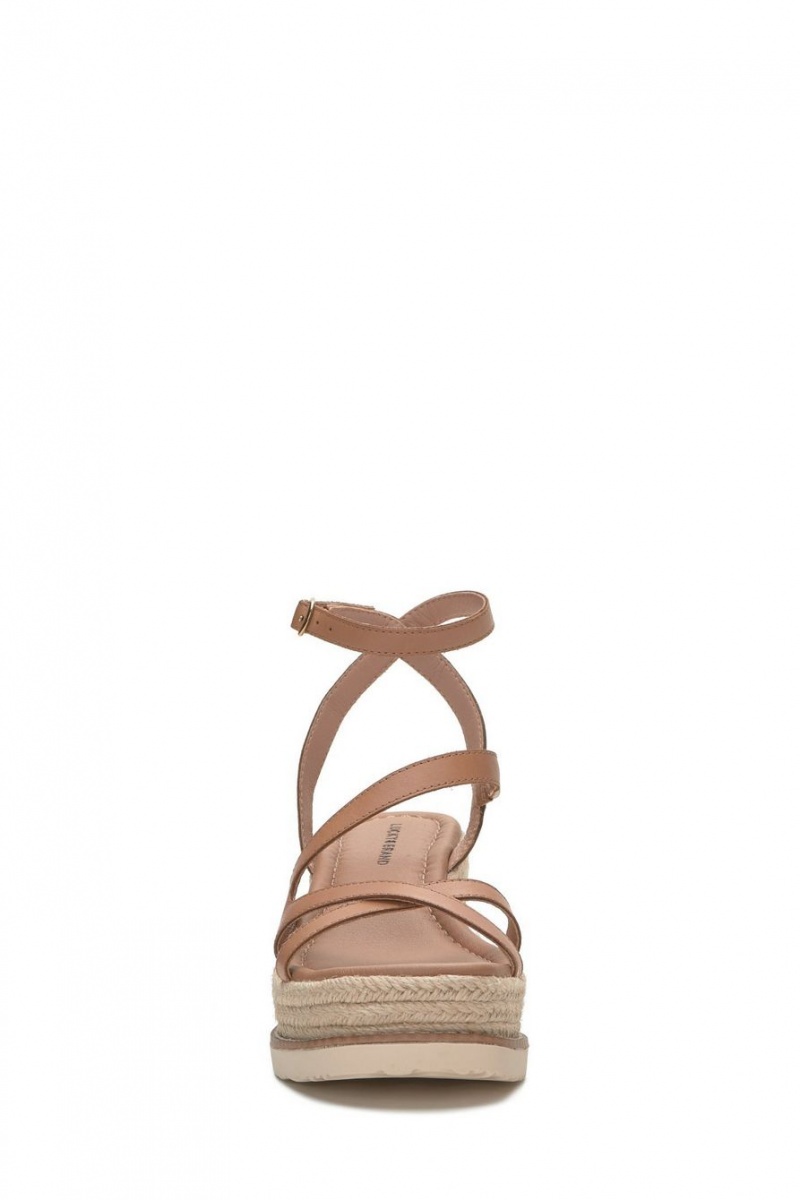 Lucky Brand Carolie Espadrille Women's Wedge Sandals Brown | South Africa-EOQ186437