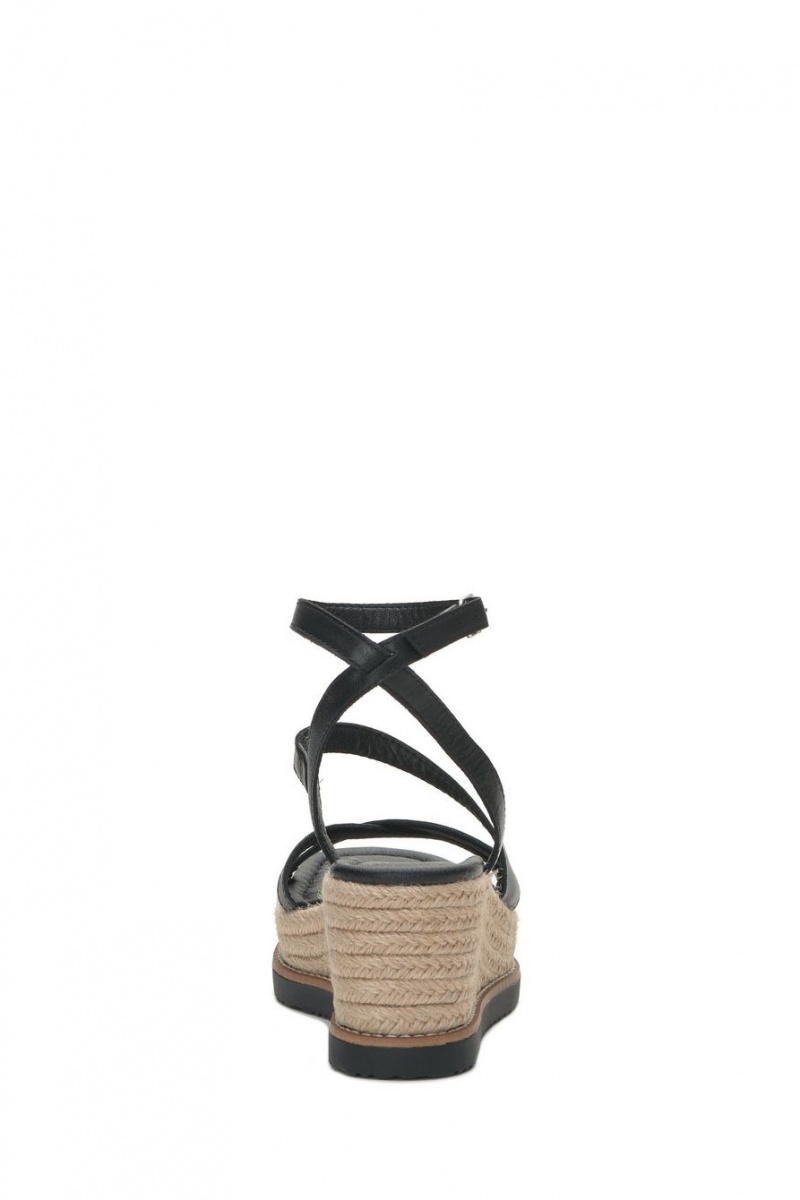 Lucky Brand Carolie Espadrille Women's Wedge Sandals Black | South Africa-NTA086945