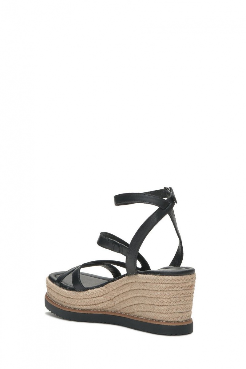 Lucky Brand Carolie Espadrille Women's Wedge Sandals Black | South Africa-NTA086945