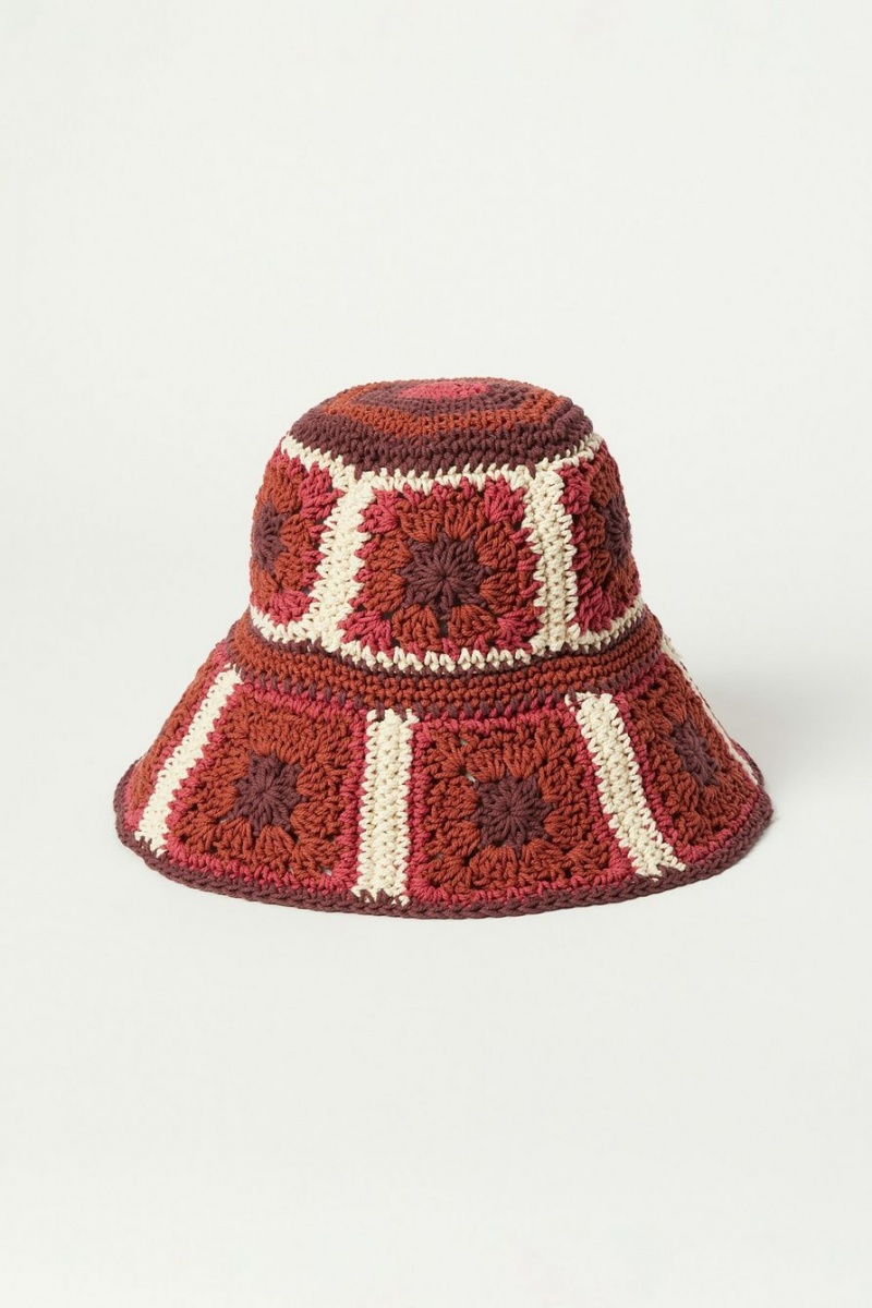 Lucky Brand Crochet Bucket Women\'s Hat Multicolor | South Africa-URC321058