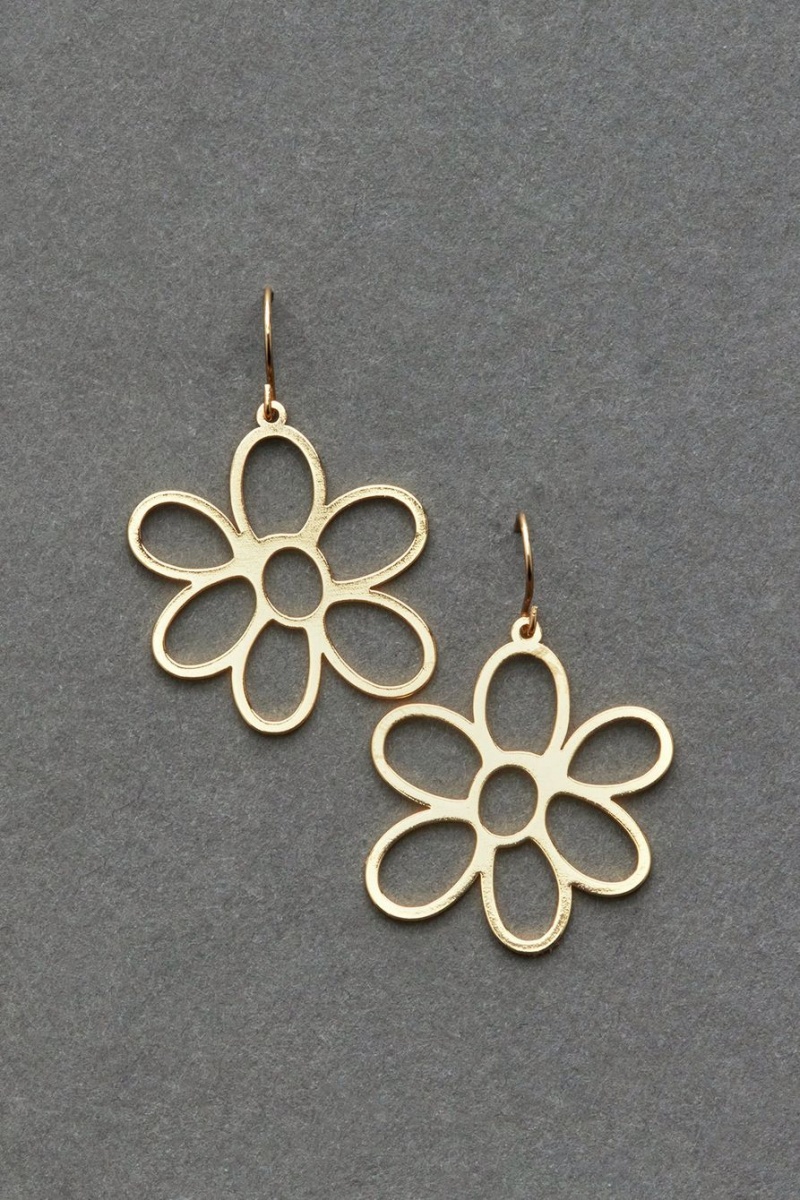 Lucky Brand Daisy Drop Women\'s Earrings Gold | South Africa-HJD158607