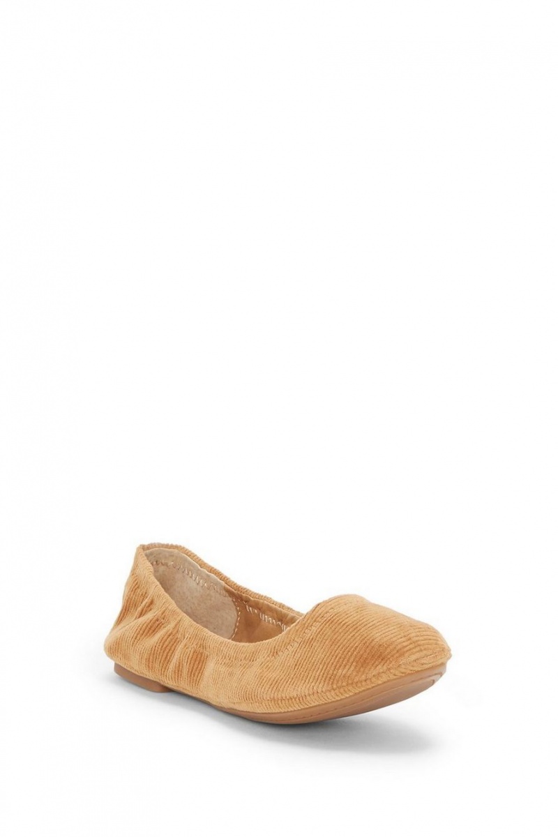 Lucky Brand Emmie Ballet Leather Women\'s Flats Brown | South Africa-ANT748269