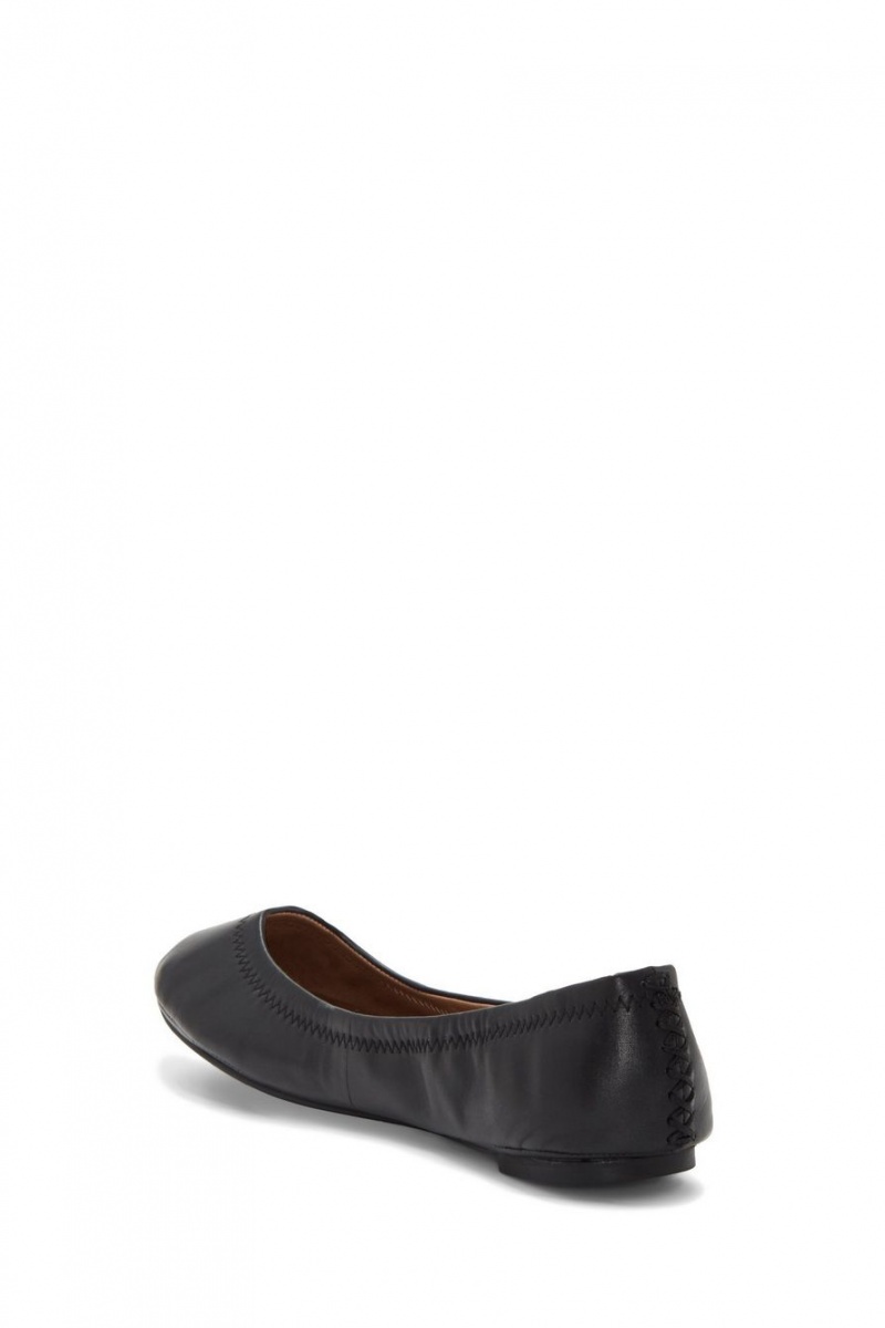 Lucky Brand Emmie Ballet Leather Women's Flats Black | South Africa-DNH695873