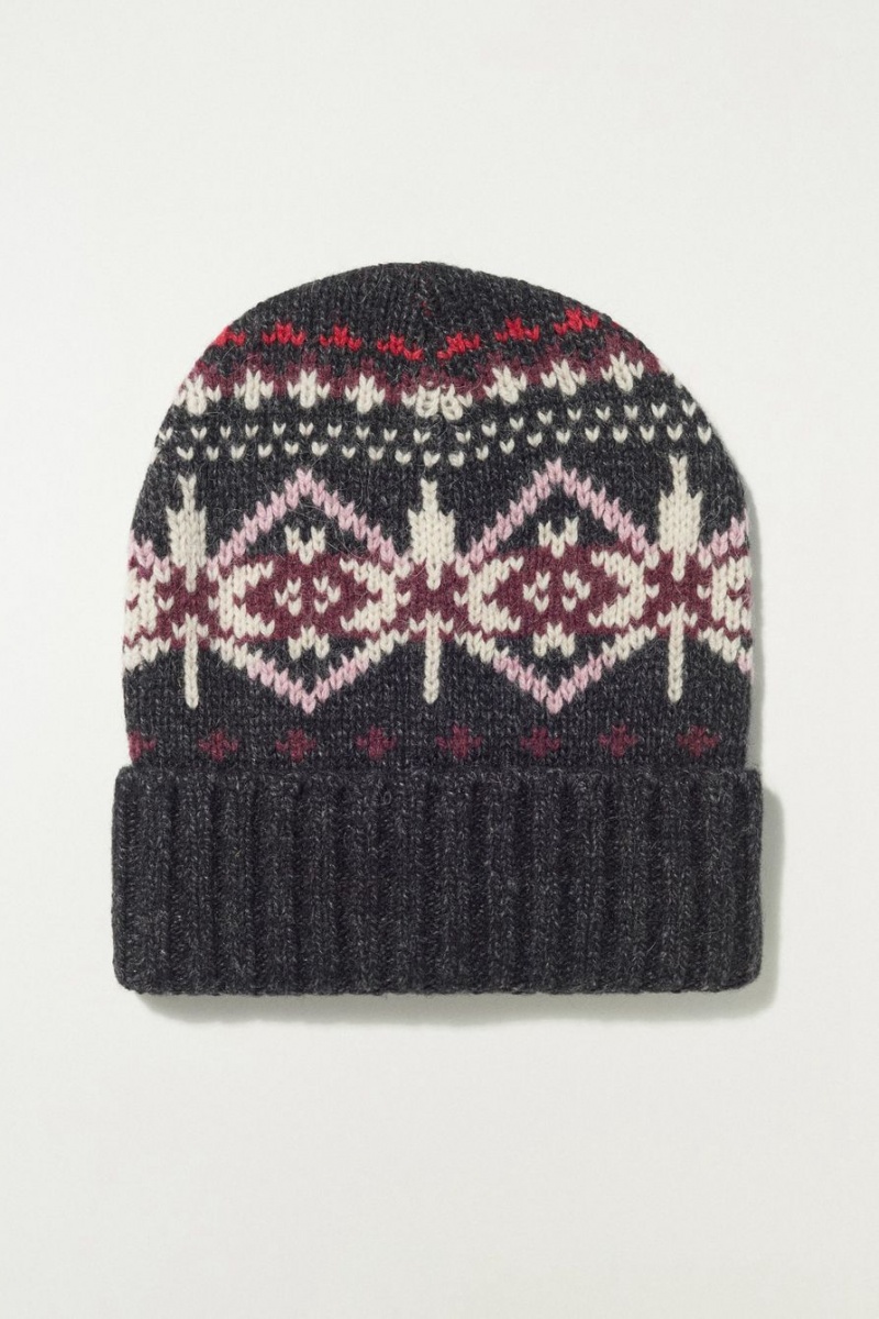 Lucky Brand Fair Isle Women\'s Beanie Dark Grey | South Africa-KTA450912