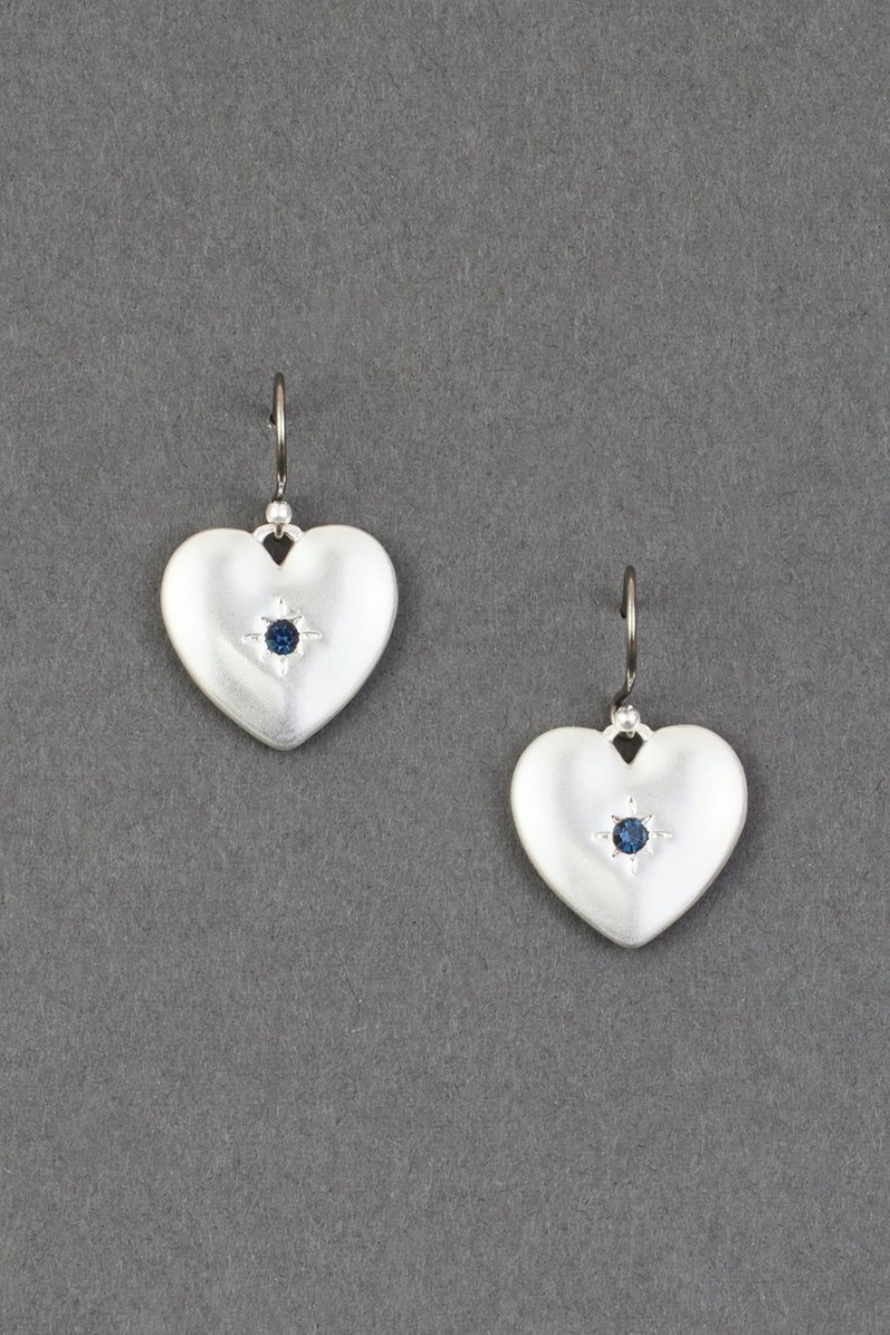 Lucky Brand Heart Drop Women\'s Earrings Silver | South Africa-VDM856104