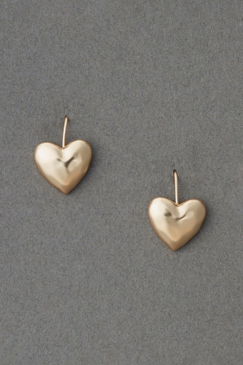 Lucky Brand Heart Threader Women\'s Earrings Gold | South Africa-JKU193864