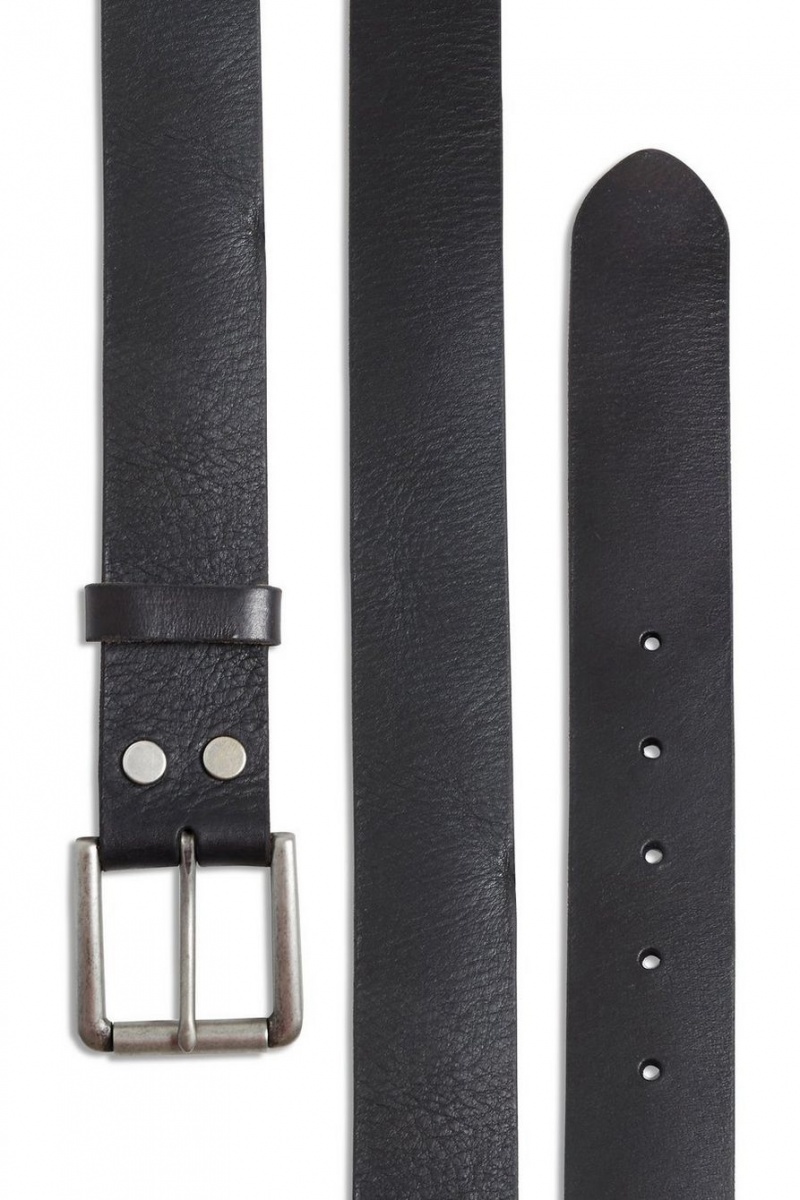 Lucky Brand Highland Leather Men's Belts Black | South Africa-SGD072318