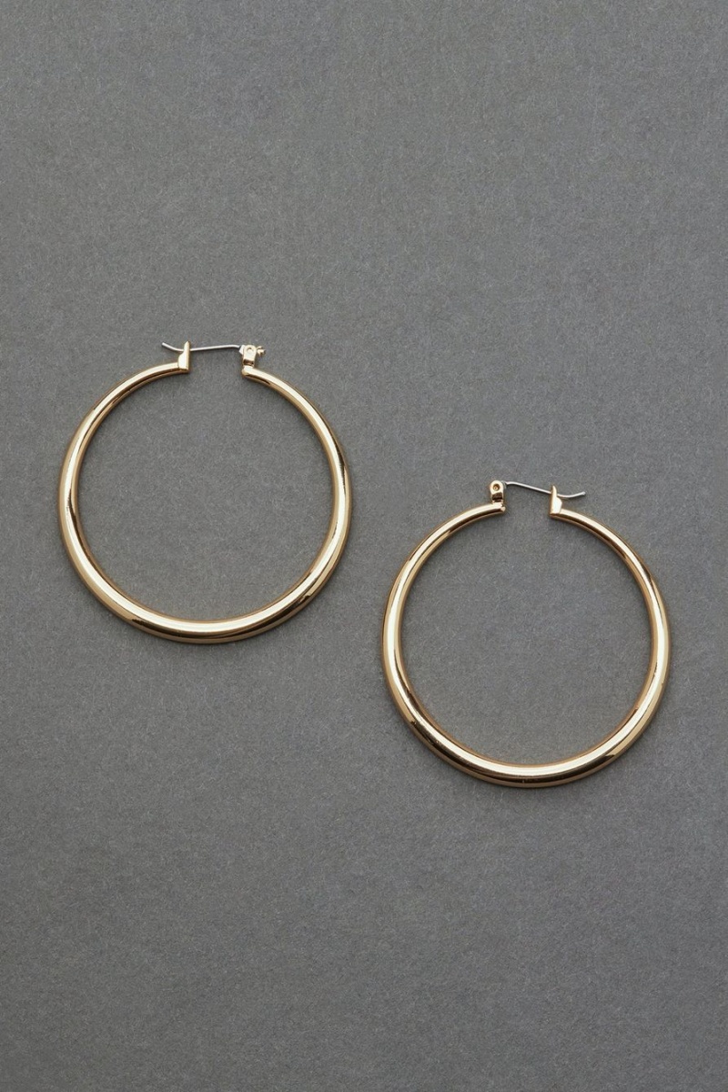 Lucky Brand Hoop Women\'s Earrings Gold | South Africa-IYZ948053