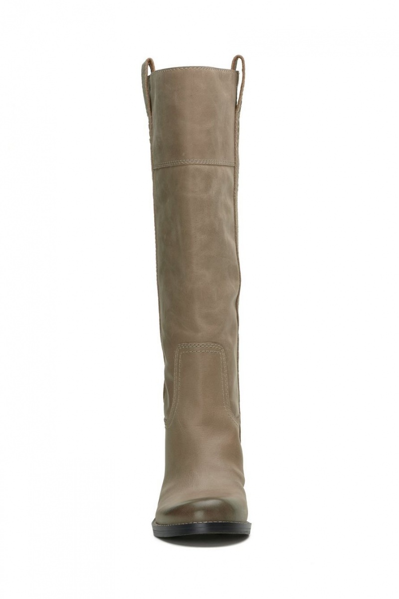 Lucky Brand Hybiscus Leather Women's Knee High Boots Light Grey | South Africa-IBE790651