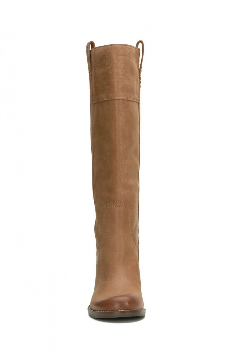 Lucky Brand Hybiscus Leather Women's Knee High Boots Light Brown | South Africa-LDV302518